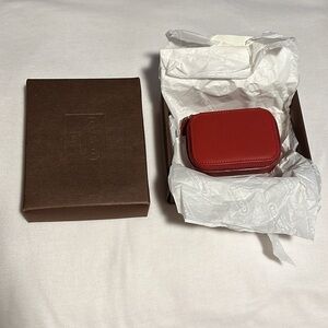 VTG Rare Red Leather Coach Pill Case